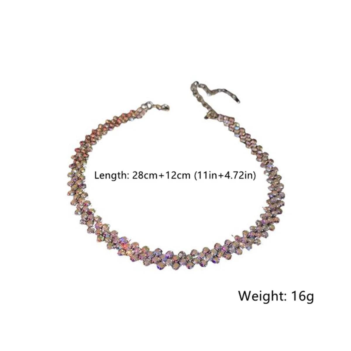 Geometric Rhinestone Crystal Choker Necklace