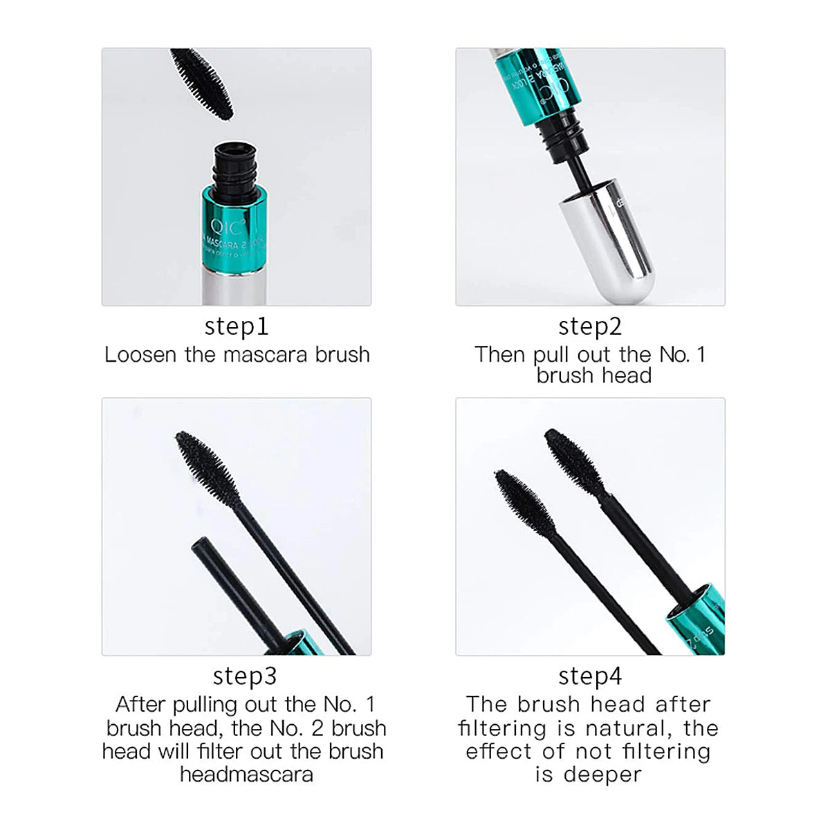 Double In-One Waterproof Lengthening Mascara