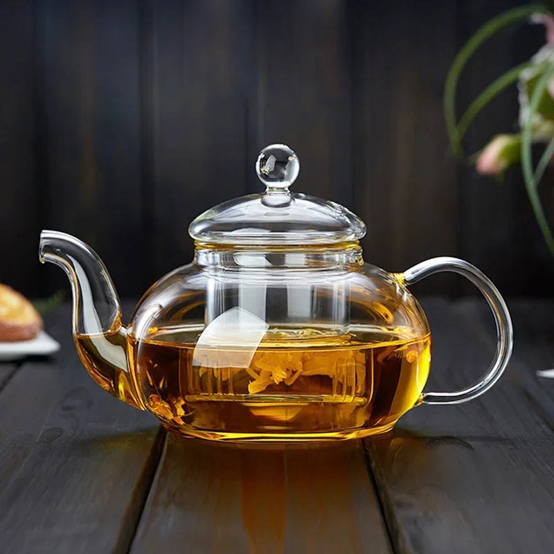 High Borosilicate Glass Teapot with Built-In Filter