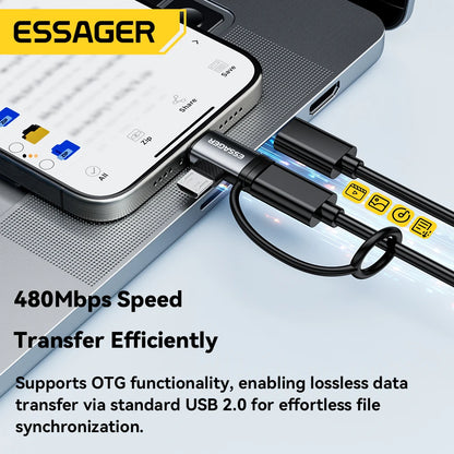 ESSAGER USB-C Female Adapter Converter for iPhone