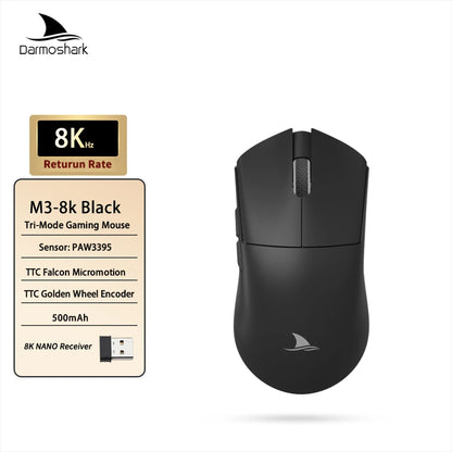 Darmoshark M3 V2 Ultralight Gaming Mouse with PAW3395 Sensor & 8K Polling