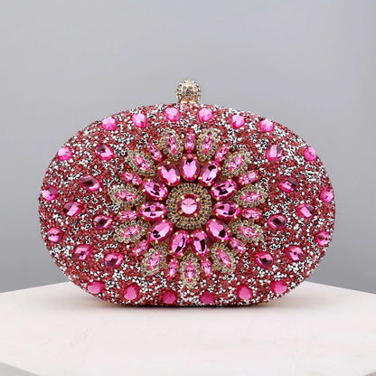 Flower Rhinestones Evening Bag