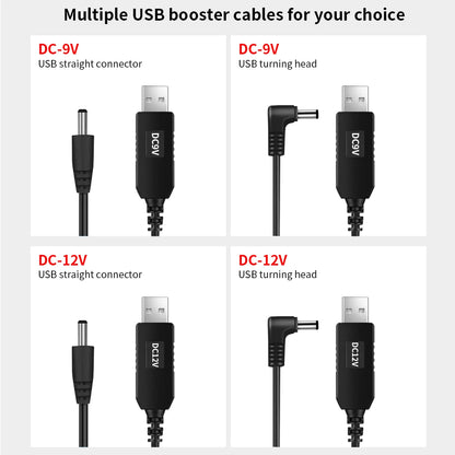 USB 5V to 9V/12V DC Power Boost Cable