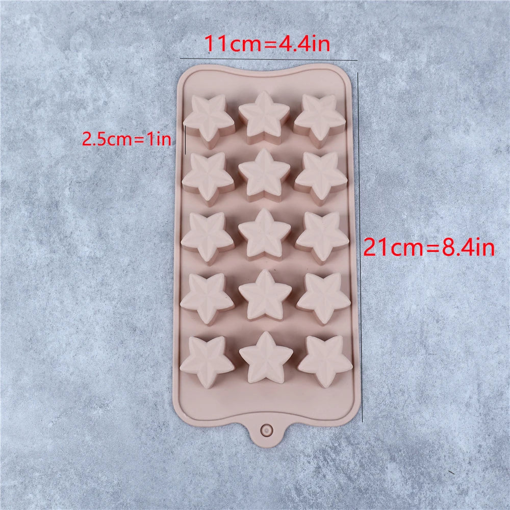 Silicone Five-Pointed Star Chocolate & Ice Cube Mold