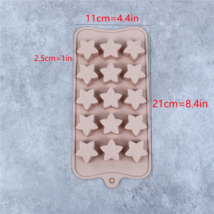 Silicone Five-Pointed Star Chocolate & Ice Cube Mold