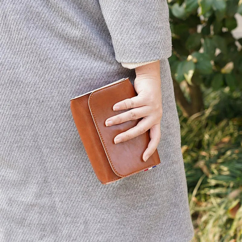 Compact PU Leather Cable & Charger Organizer