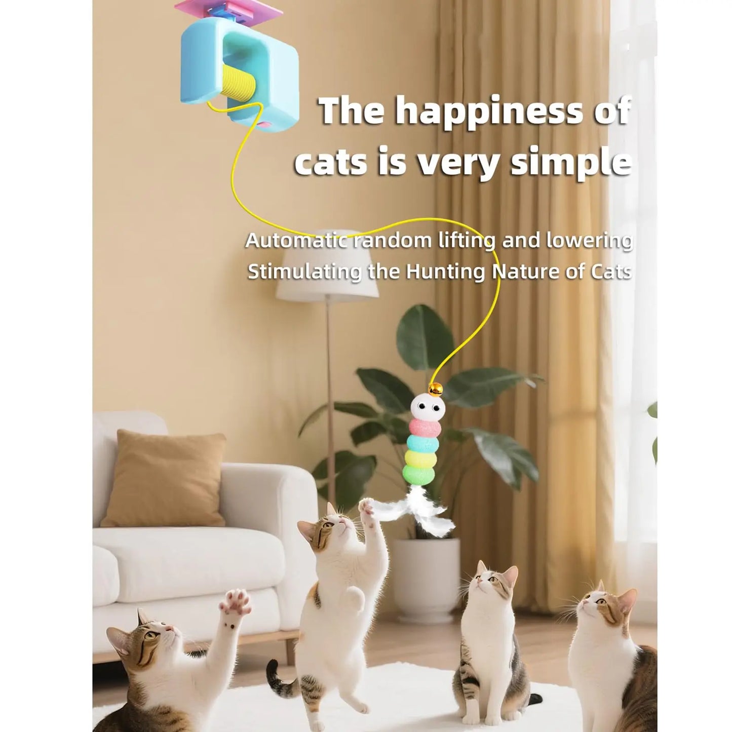 Caterpillar & Flying Bird Interactive Cat Toy