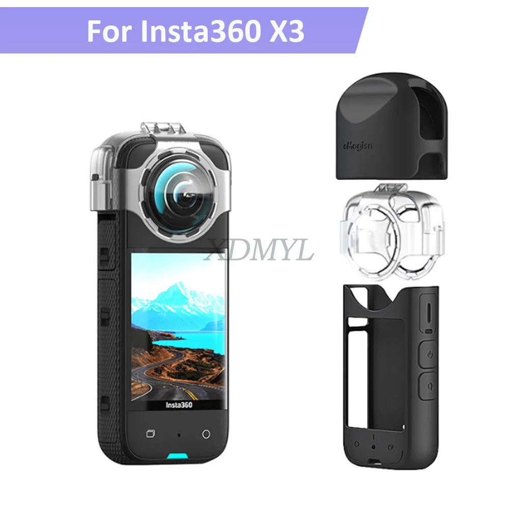 Anti-Scratch Lens Guard Silicone Protective Case For Insta360x3