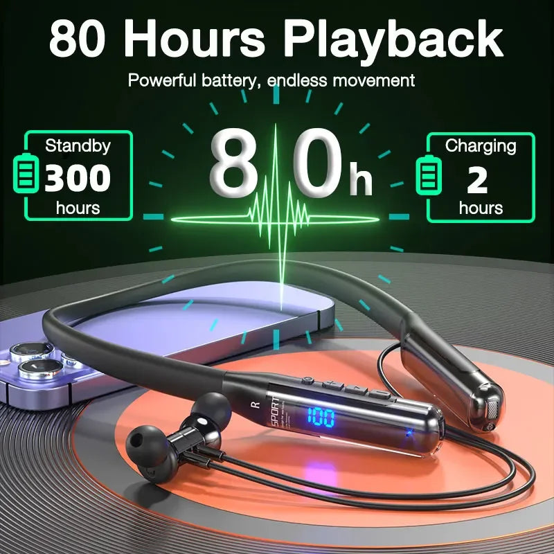 EARDECO Bluetooth 5.3 Neckband Wireless Earphones