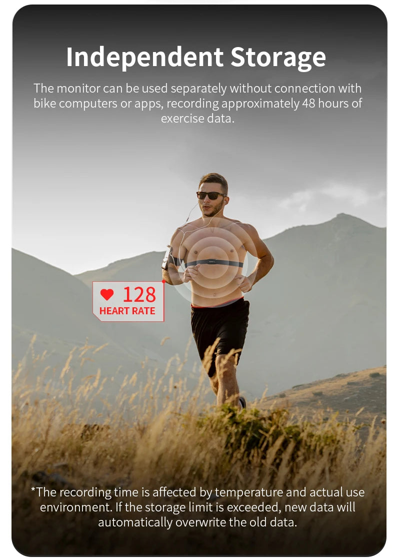 Bluetooth & ANT+ Chest Strap Heart Rate Sensor