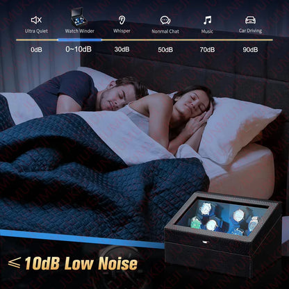 6 Slot Automatic Watch Winder Box