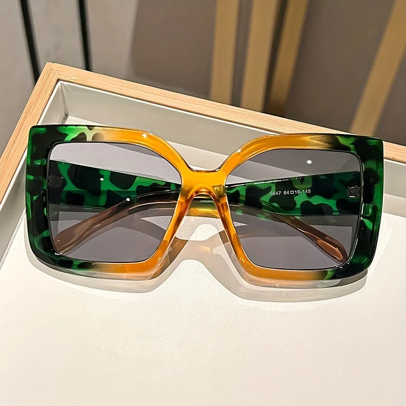 Oversized Square Sunglasses with Gradient Lenses