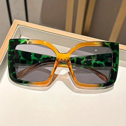 Oversized Square Sunglasses with Gradient Lenses
