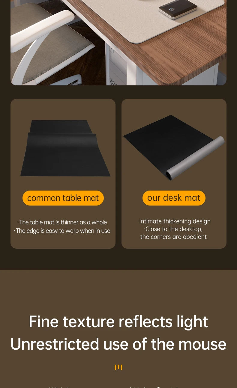 Waterproof Leather Desk Pad for Keyboard & Mouse