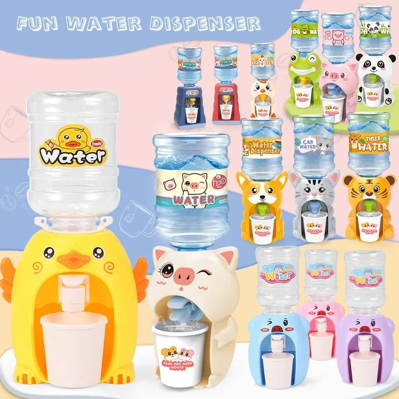 Cartoon Mini Water Cooler with Cup & Bottle