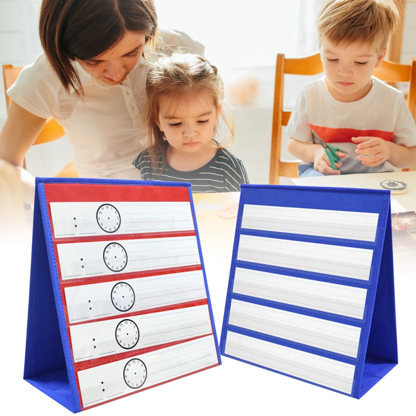 Double-Sided Desktop Pocket Chart for Classroom Learning