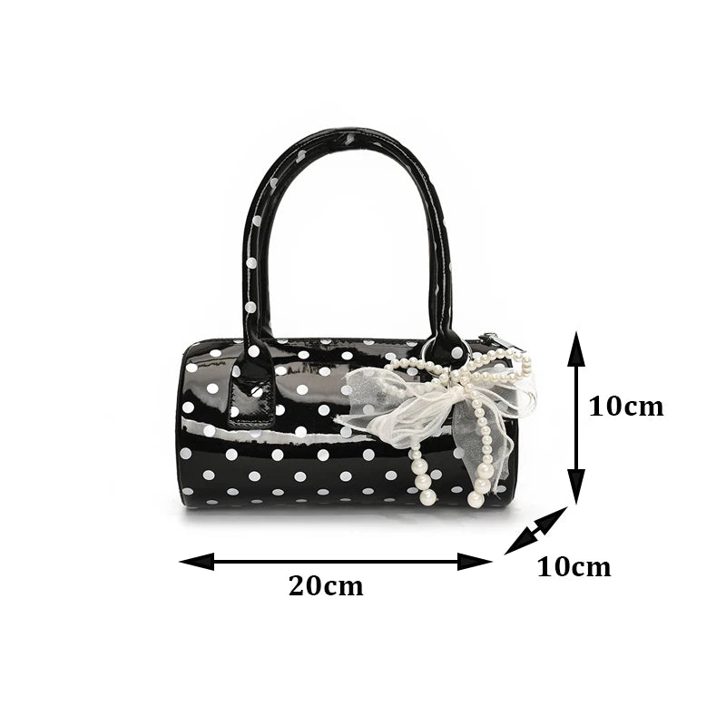 Women’s Polka Dot Barrel Shoulder Bag