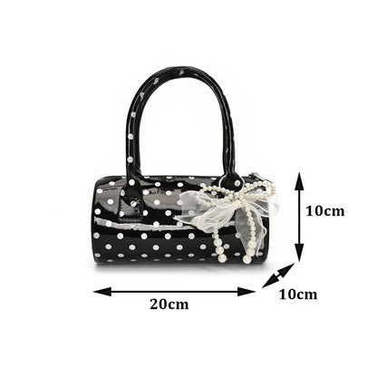 Women’s Polka Dot Barrel Shoulder Bag