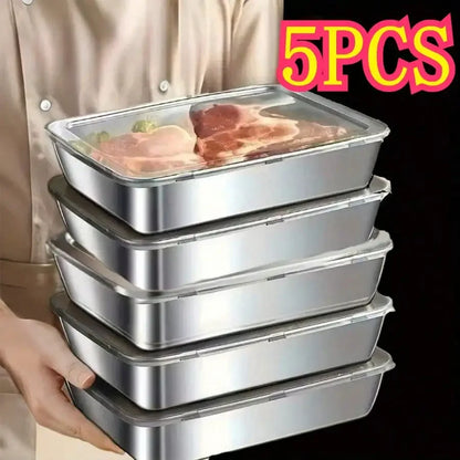 Leak-Proof Stainless Steel Food Storage Container Set