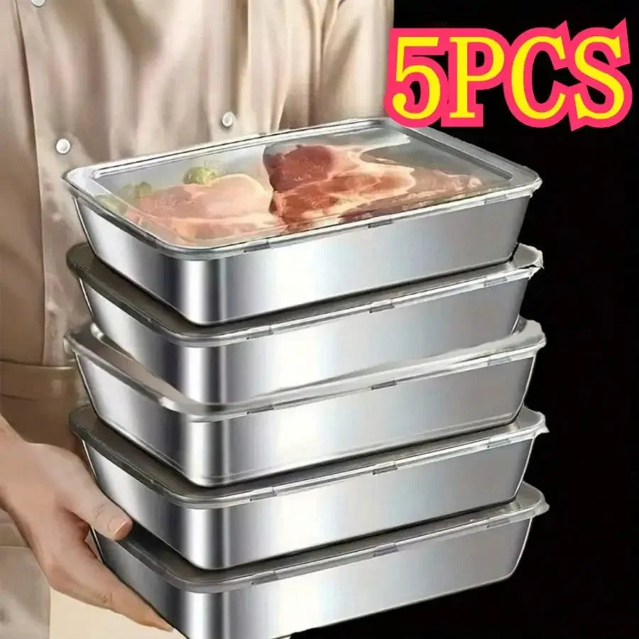 Leak-Proof Stainless Steel Food Storage Container Set