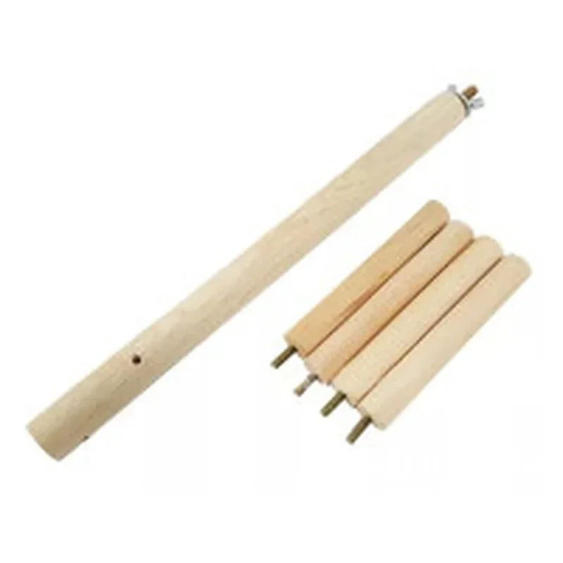 4 Layer Wooden Parrot Swing Ladder Toy
