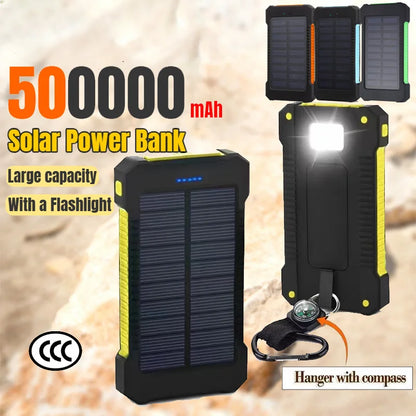 Waterproof Solar Power Bank with Dual USB