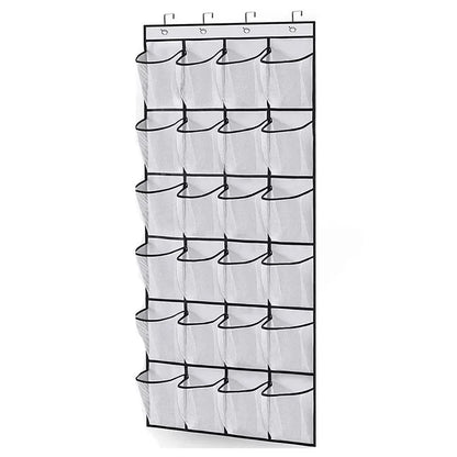 24 Mesh Pockets Wall Mounted Shoes Storage Bag