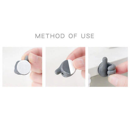 Thumb Silicone Cable Organizer Clips Set
