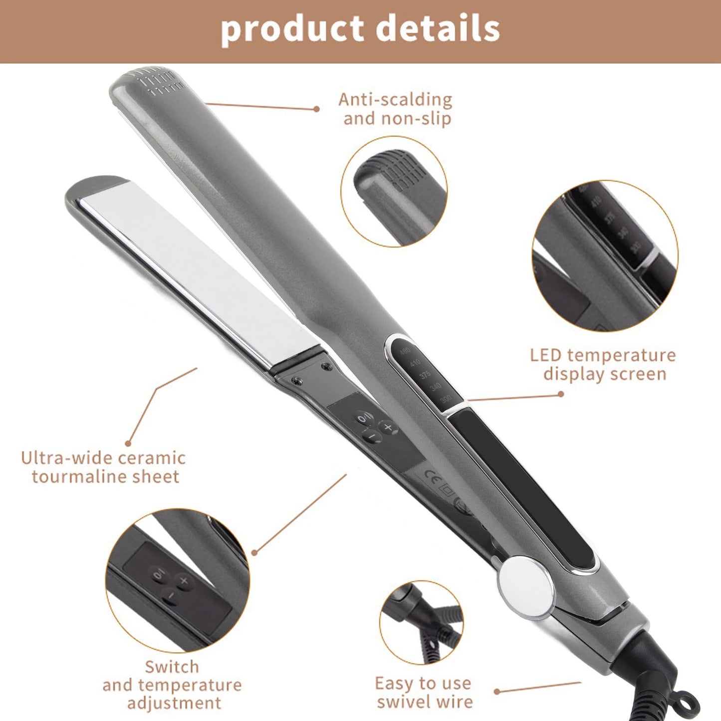 Multigear Ceramic Hair Straightener Iron