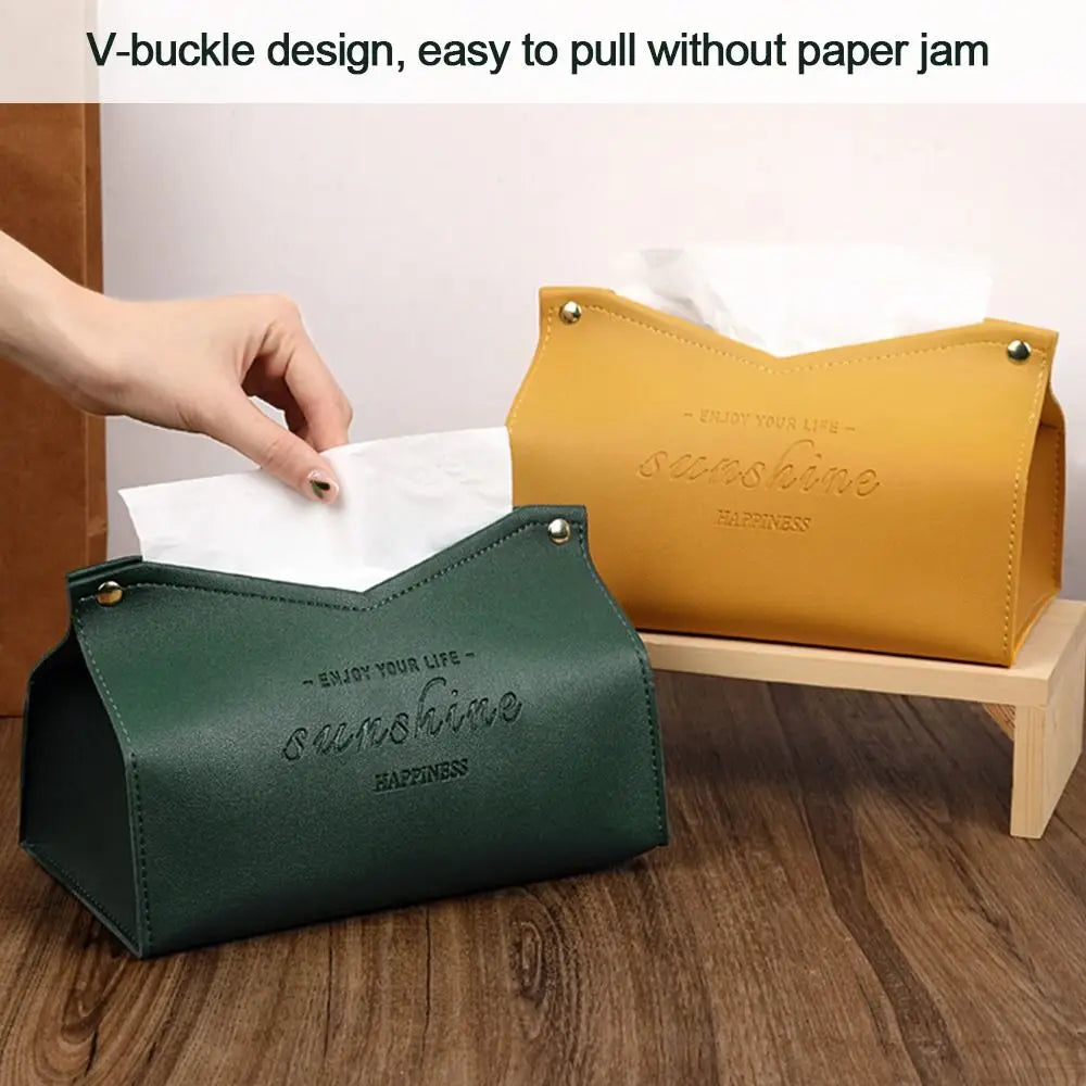 PU Leather Nordic Tissue Box Cover