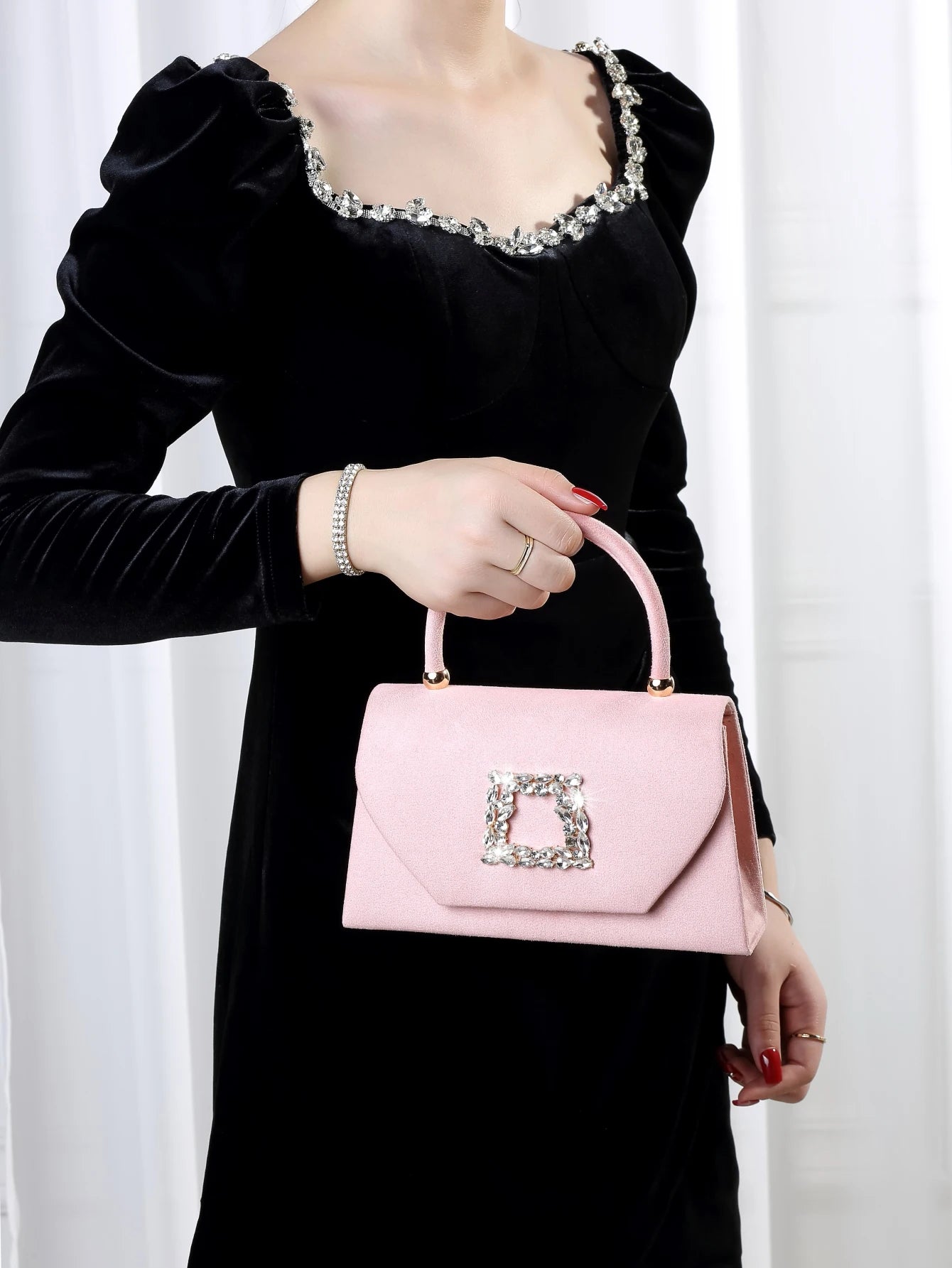 Velvet Evening Clutch Handbag