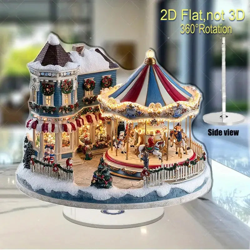Rotating Christmas Carriage Ornament