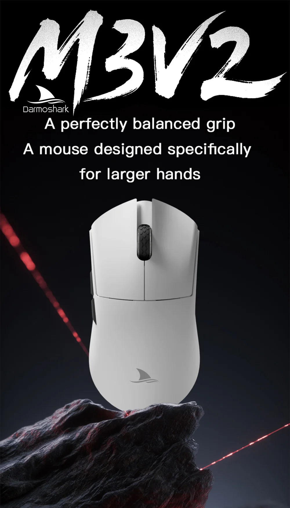 Darmoshark M3 V2 Ultralight Gaming Mouse with PAW3395 Sensor & 8K Polling