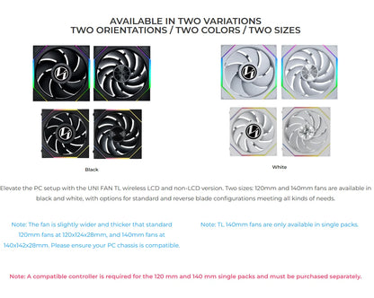 UNI FAN TL140 Wireless RGB Fan