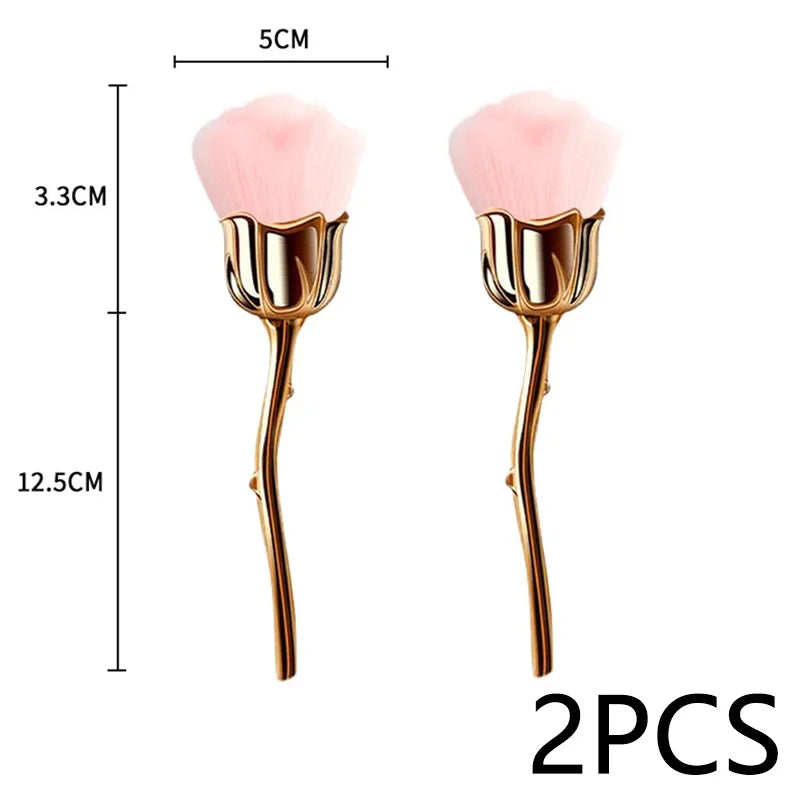 Rose-Shaped Nail Dust Cleaning Brush