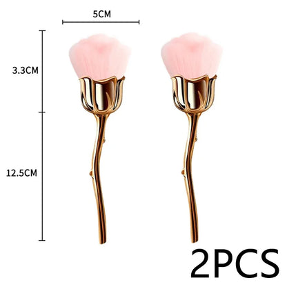 Rose-Shaped Nail Dust Cleaning Brush