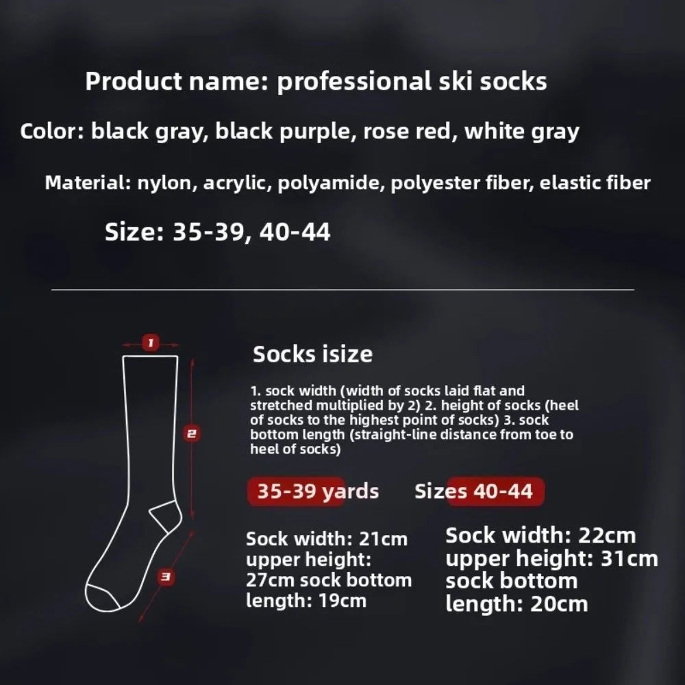 Warm Terry Cushion Snow Socks
