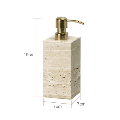 Travertine-Style Bathroom Accessories Set