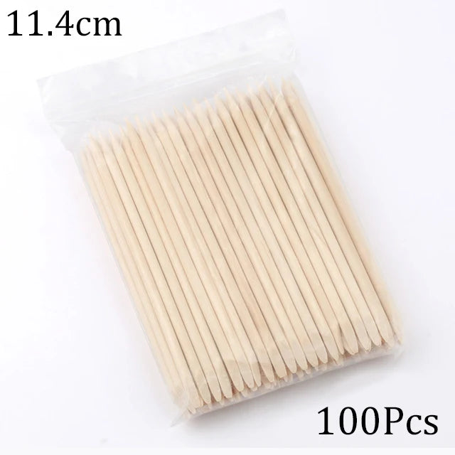 Orange Wood Nail Art Sticks
