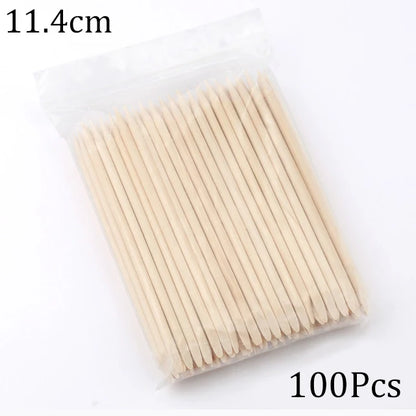 Orange Wood Nail Art Sticks