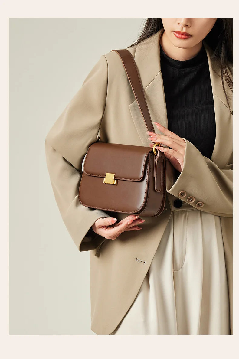 Vintage Leather Crossbody Handbag
