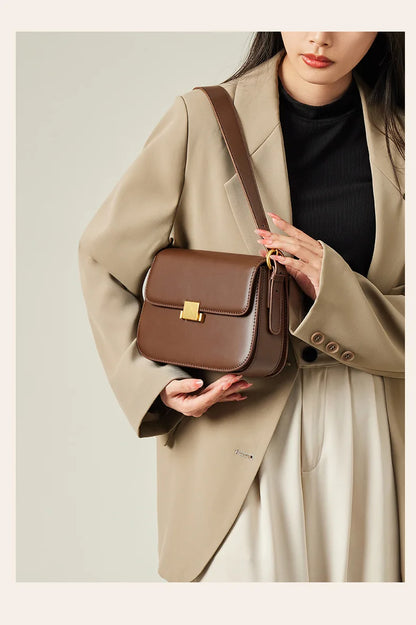 Vintage Leather Crossbody Handbag