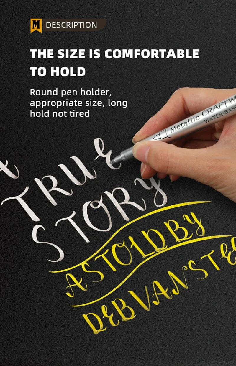 Metallic Brush Art Marker Set