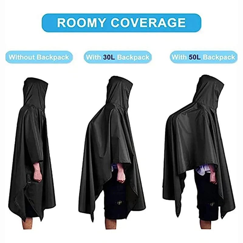 3-in-1 Tactical Rain Poncho