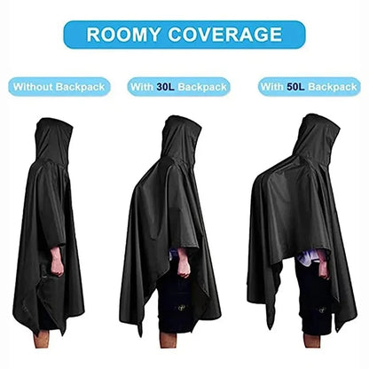3-in-1 Tactical Rain Poncho