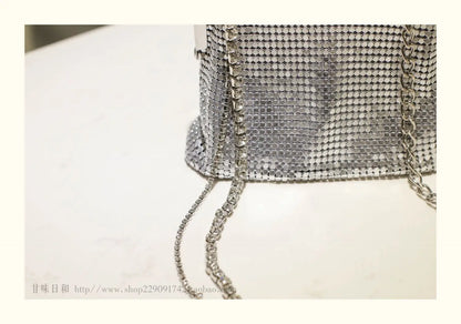 Metallic Sequin Kiss-Lock Bag