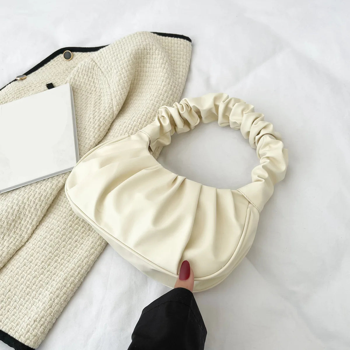 Pleated Cloud Shoulder Bag