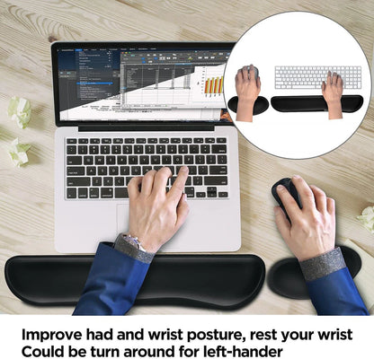 Ergonomic Keyboard & Mouse Wrist Rest Set