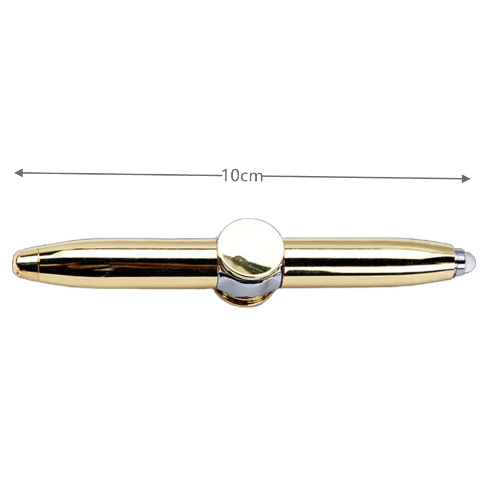 Multifunction Metal Fidget Pen with LED Light & Spinner