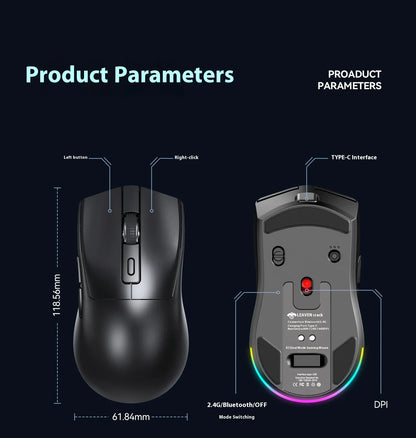 NexusClick X3 Dual-Mode Wireless Gaming Mouse